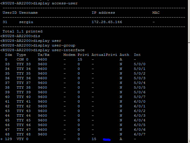 Настройка ssh huawei ar